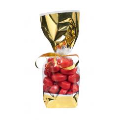 Produktbild för “01-Brända mandlar i guldpåse. Lyxigt och Smaskigt!”